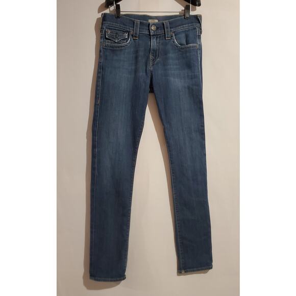 True Religion Geno Relaxed Slim Flap Pocket Big T Jeans Mens Size 30x32 Western - Picture 1 of 12